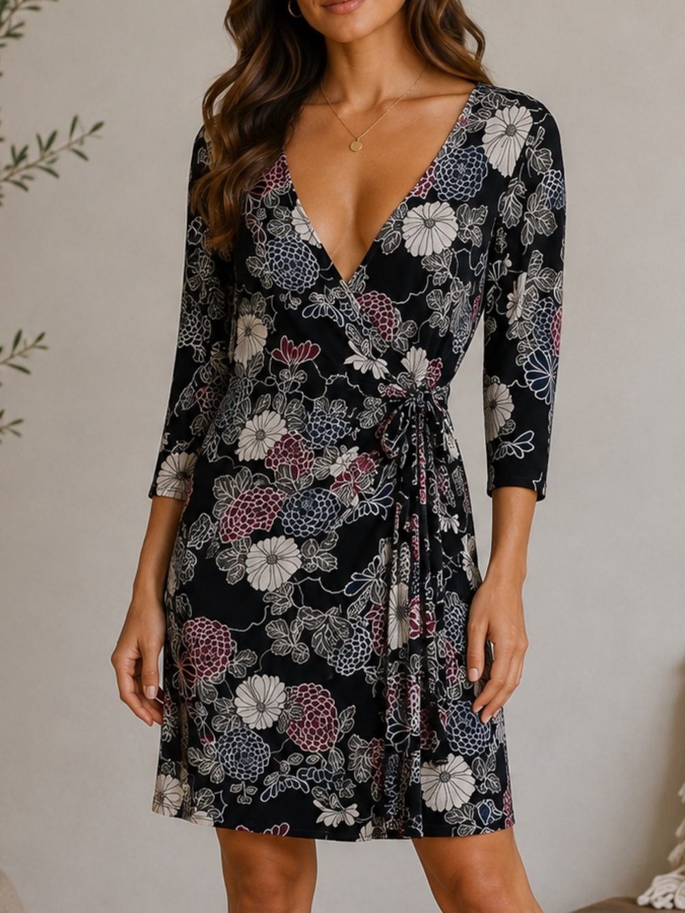 Express Floral Wrap Dress